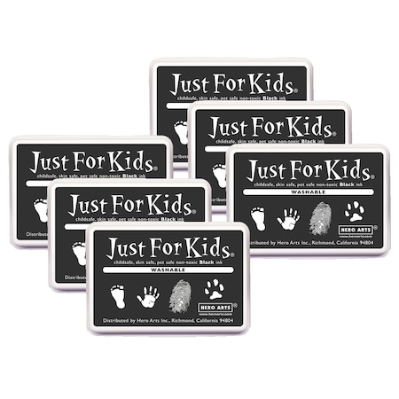 Hero Arts Just for Kids Washable Ink Pad, Black, PK6 CS124
